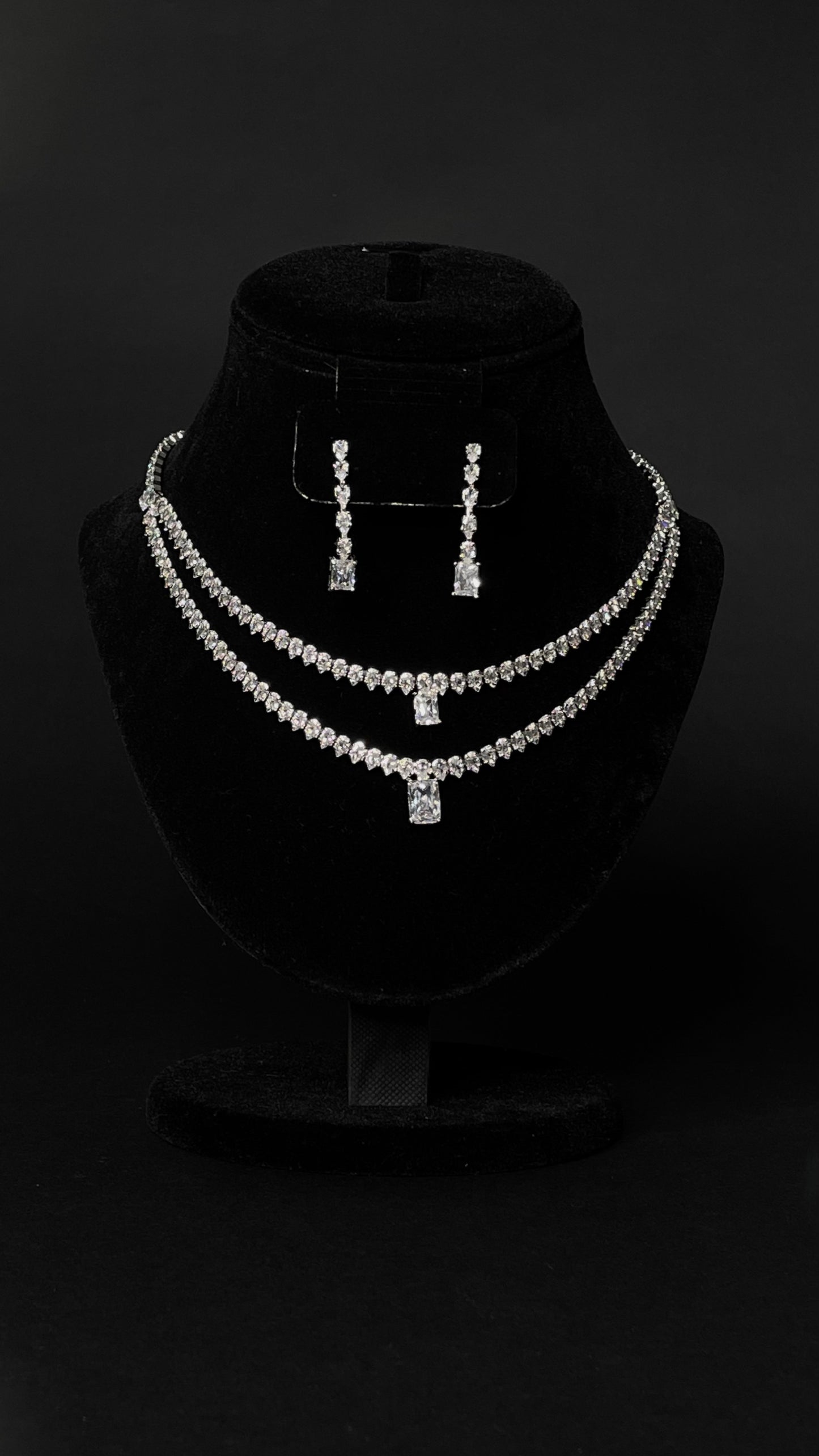 Double Strand Necklace Jewelry Set