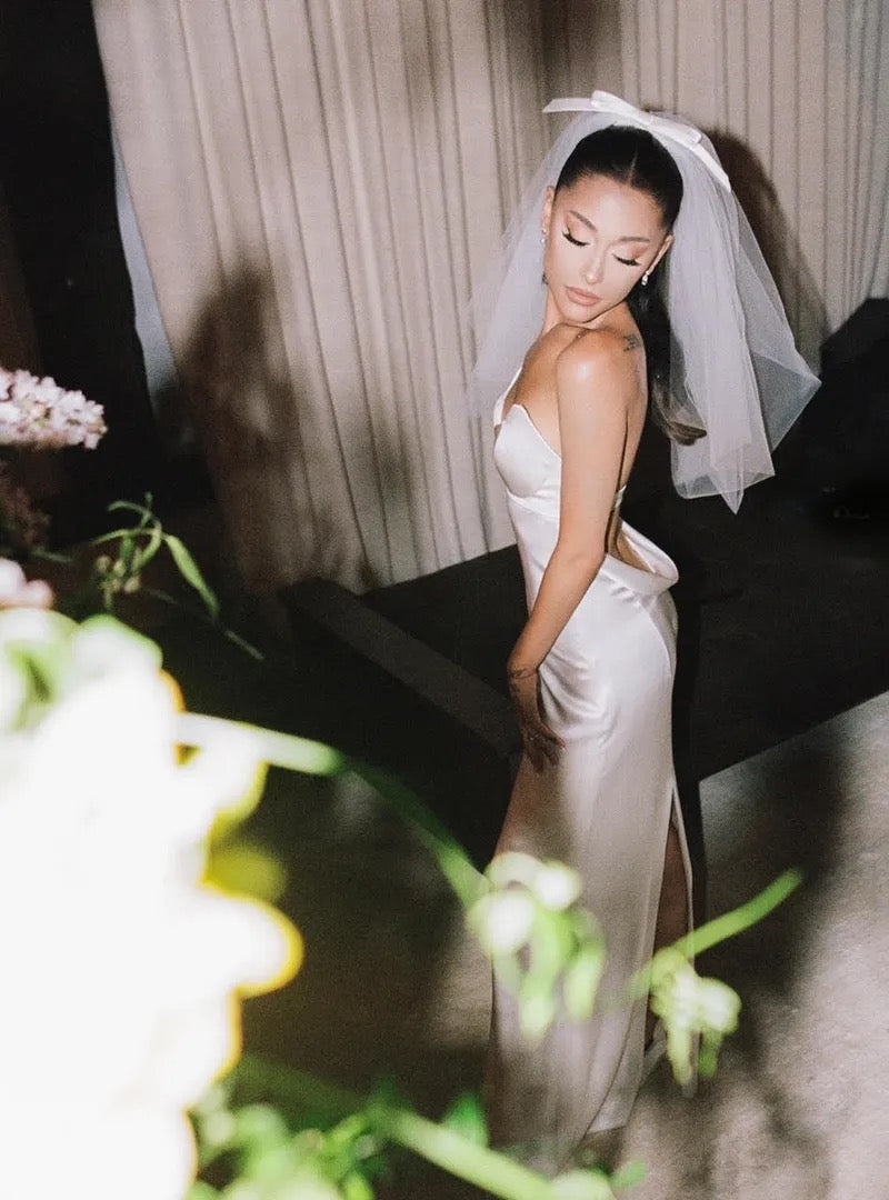 STRAPLESS ARIANA GRANDE INSPIRED WEDDING DRESS M